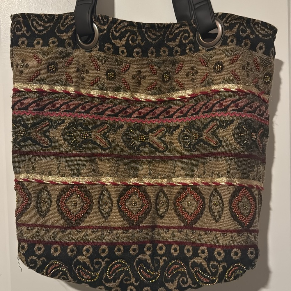 Multi Pattern Striped Tote Bag - image 6